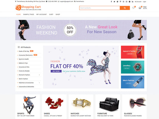 ShoppingCart - Best Shopping, Store & eCommerce WordPress Theme